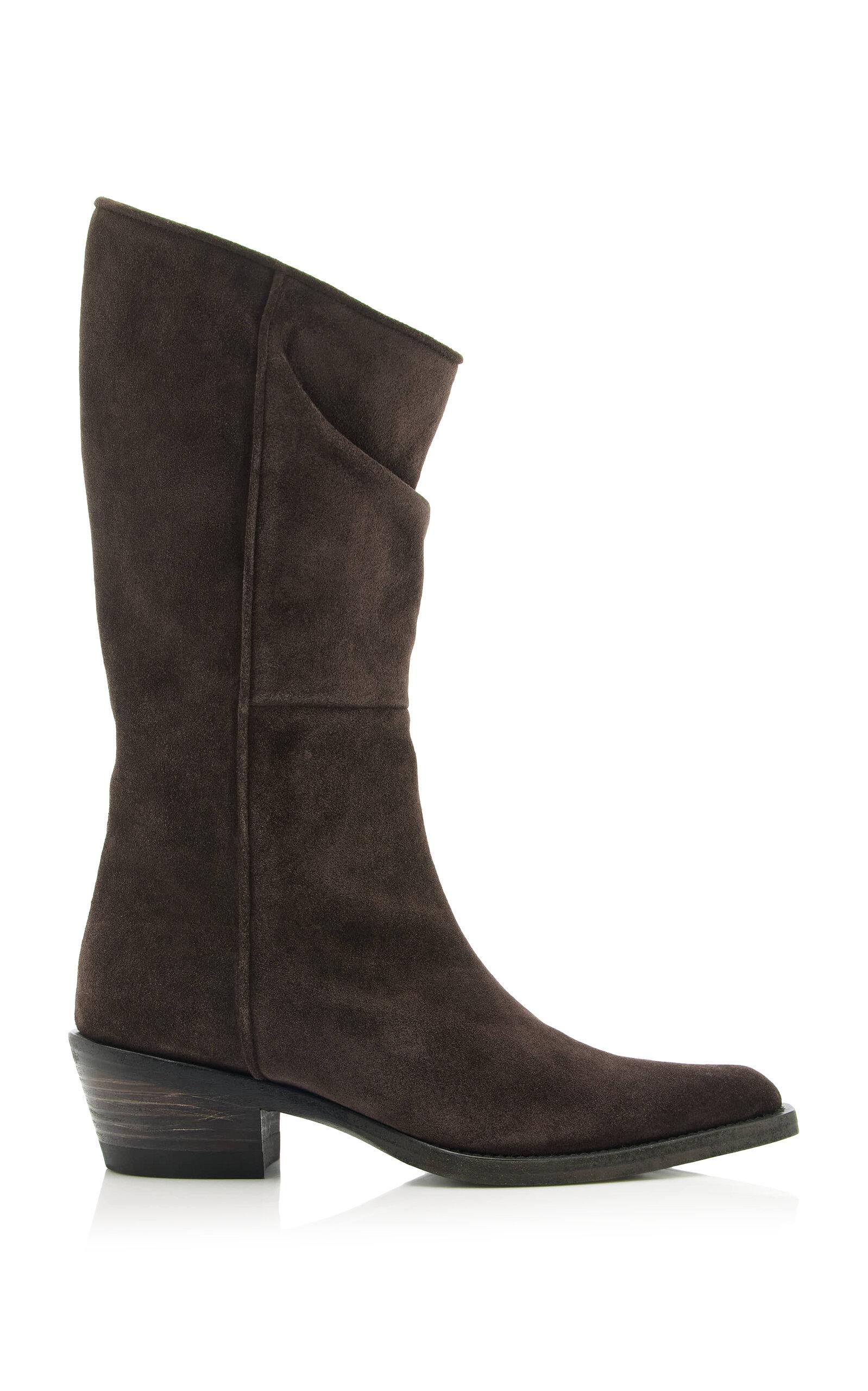 Khaite Clive Suede Knee Boots - Moda Operandi by KHAITE