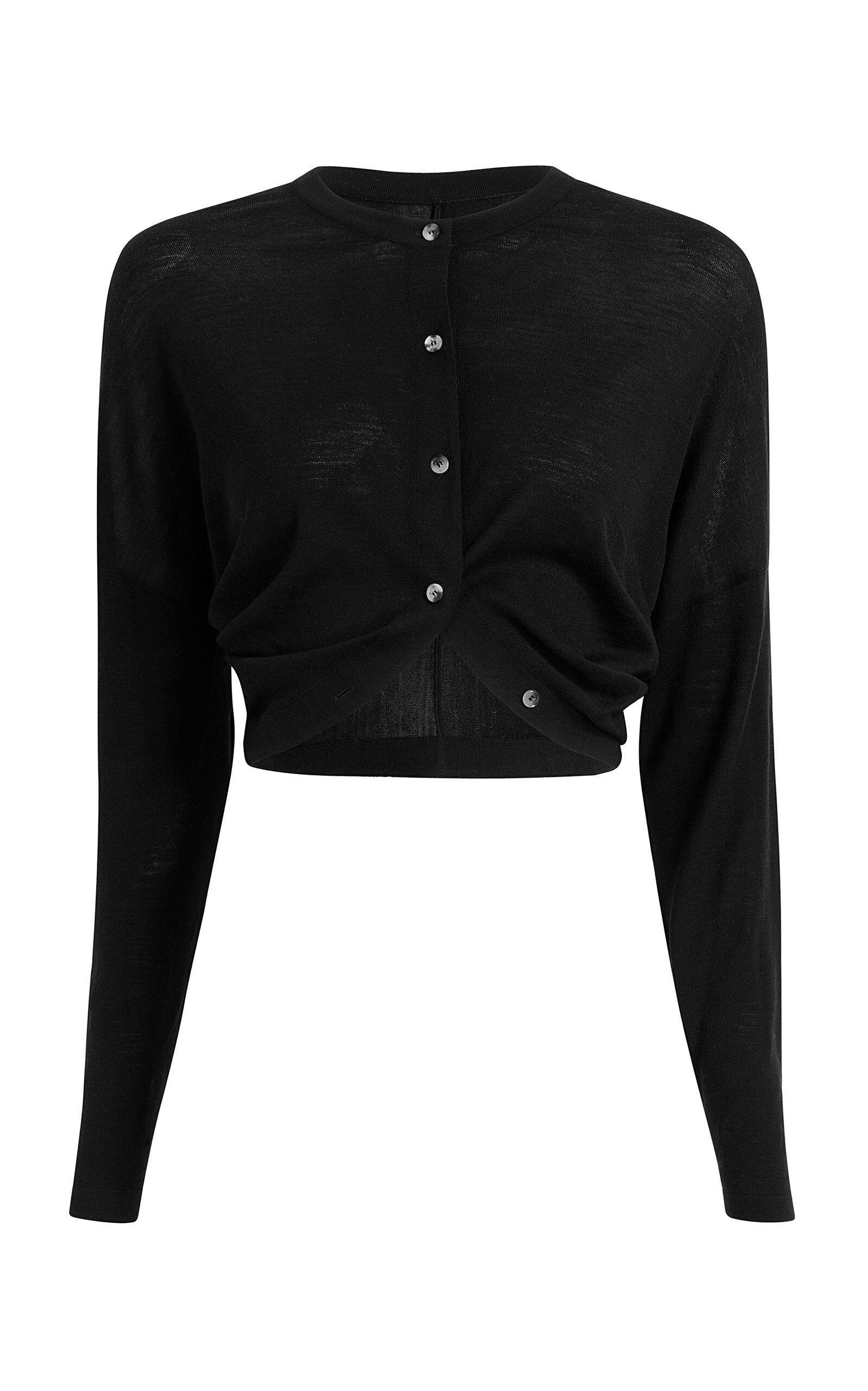 Khaite Finn Cropped Merino-Wool Cardigan - Moda Operandi by KHAITE