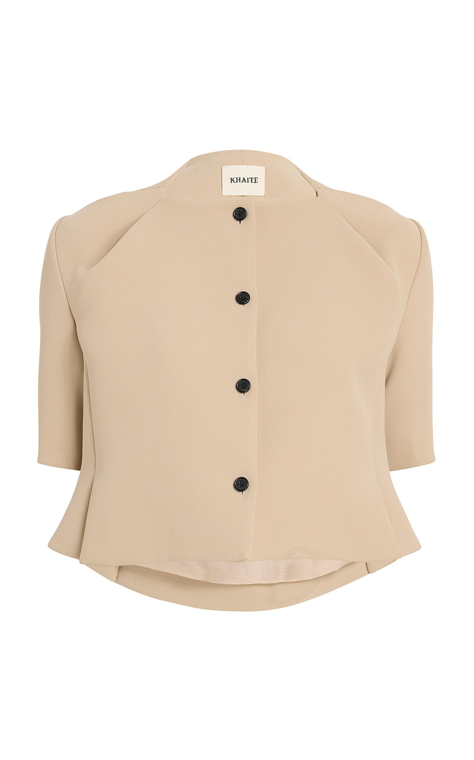 Khaite Franc Crepe Peplum Jacket - Moda Operandi by KHAITE