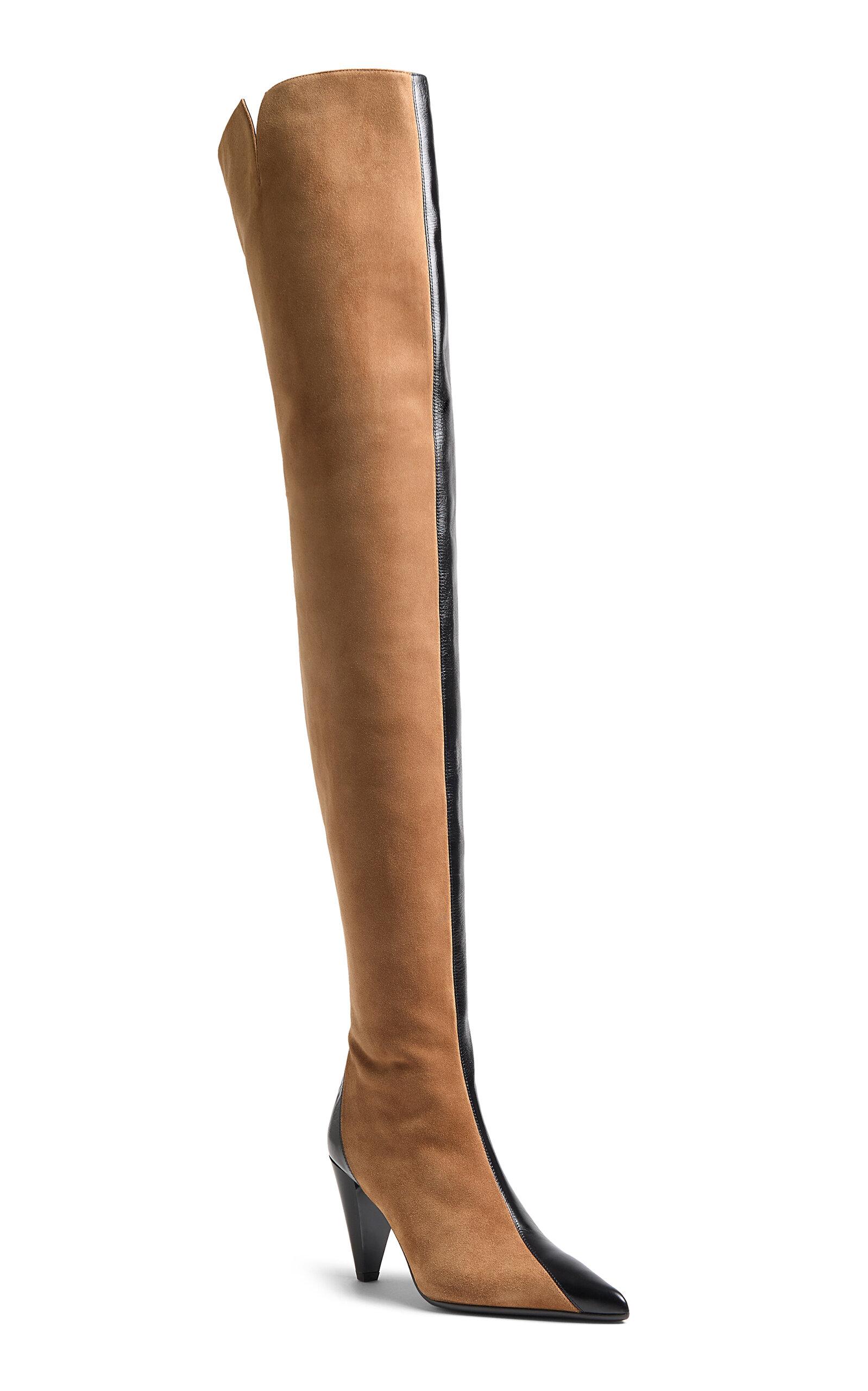 Khaite Harvey Suede Over-The-Knee Boot - Moda Operandi by KHAITE