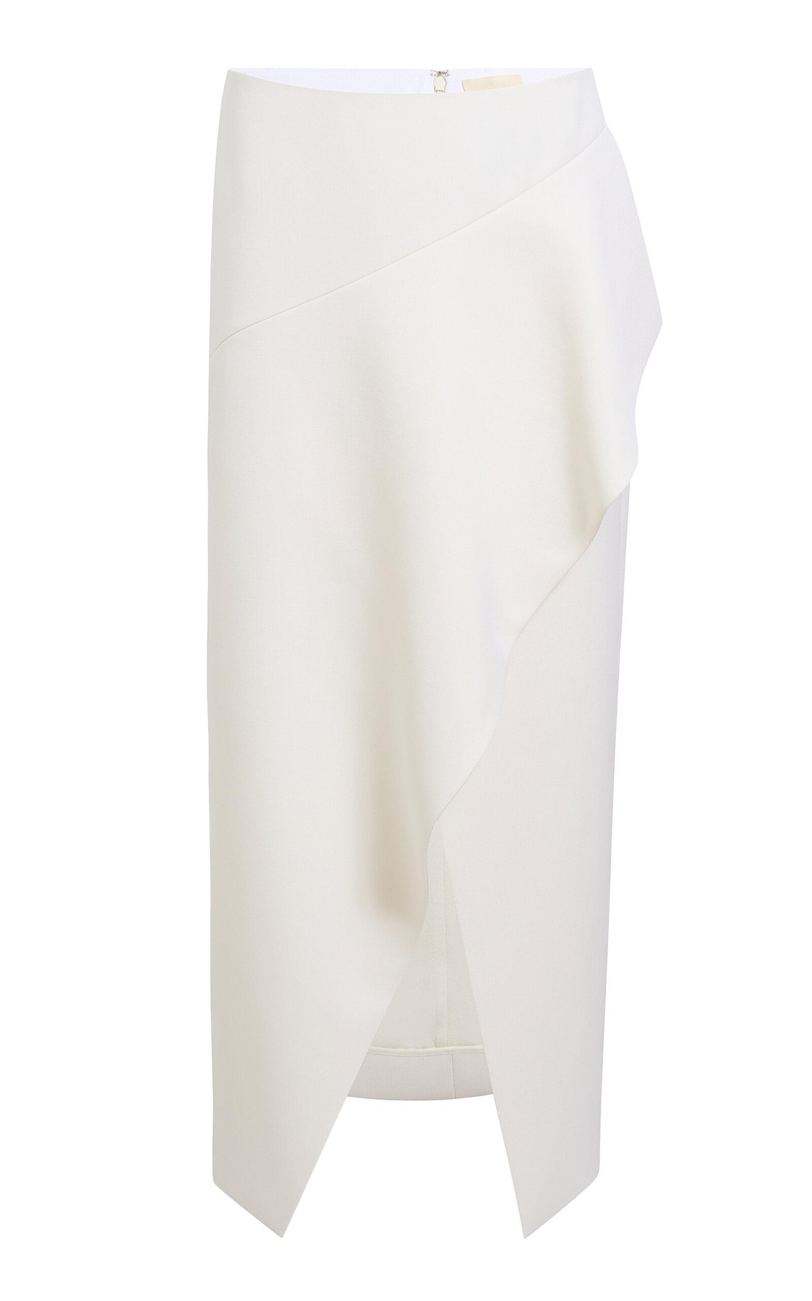 Khaite Jaia Asymmetric Wool Midi Skirt - Moda Operandi by KHAITE