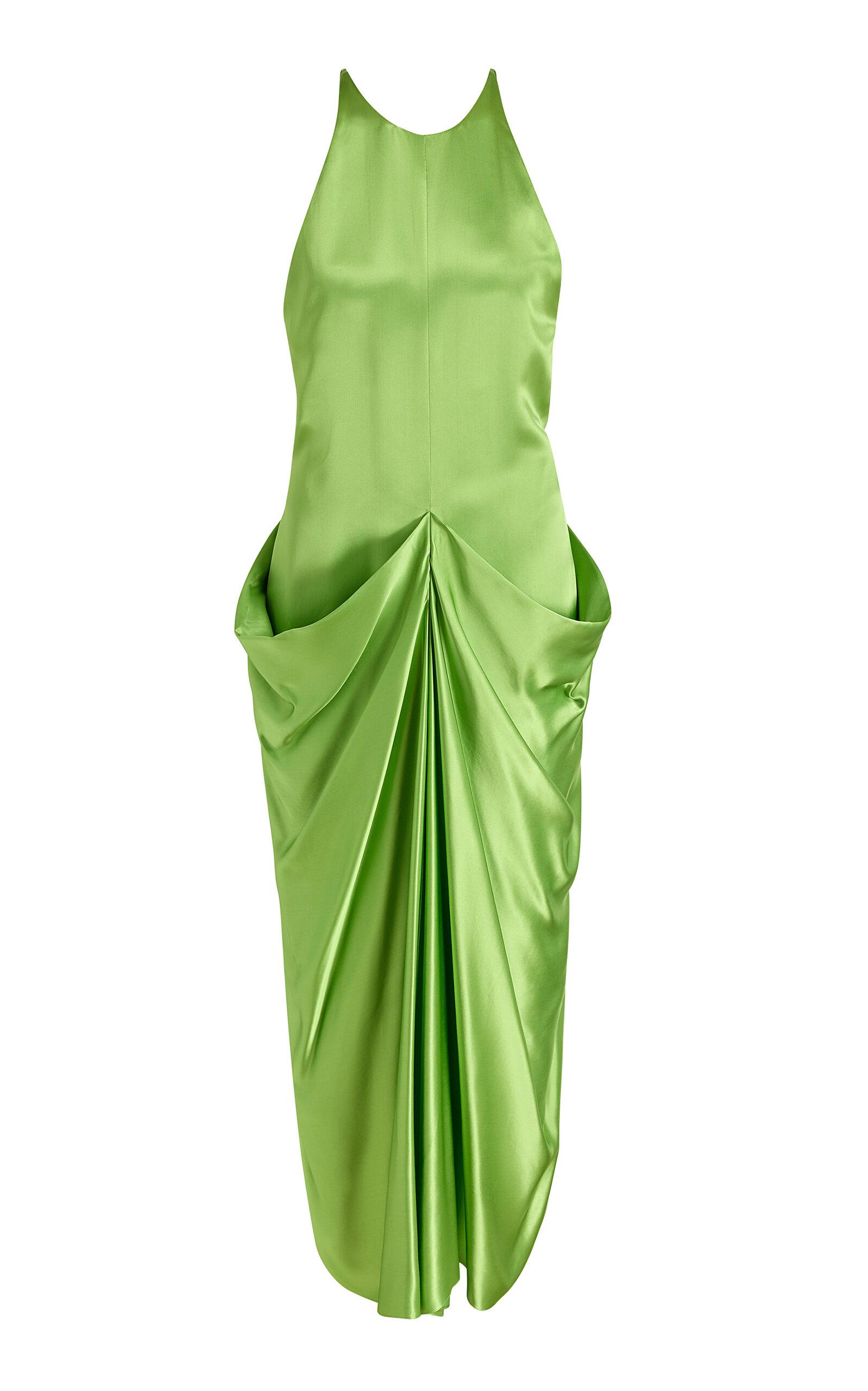 Khaite Kent Draped Satin Maxi Dress - Moda Operandi by KHAITE