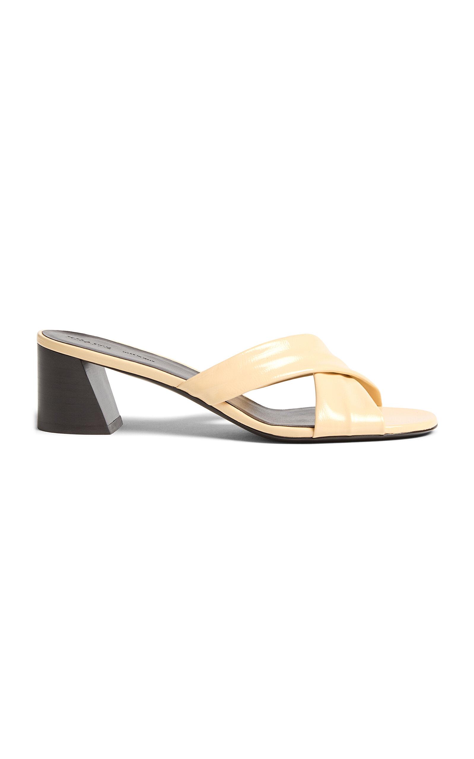 Khaite Liria Leather Heeled Mules - Moda Operandi by KHAITE