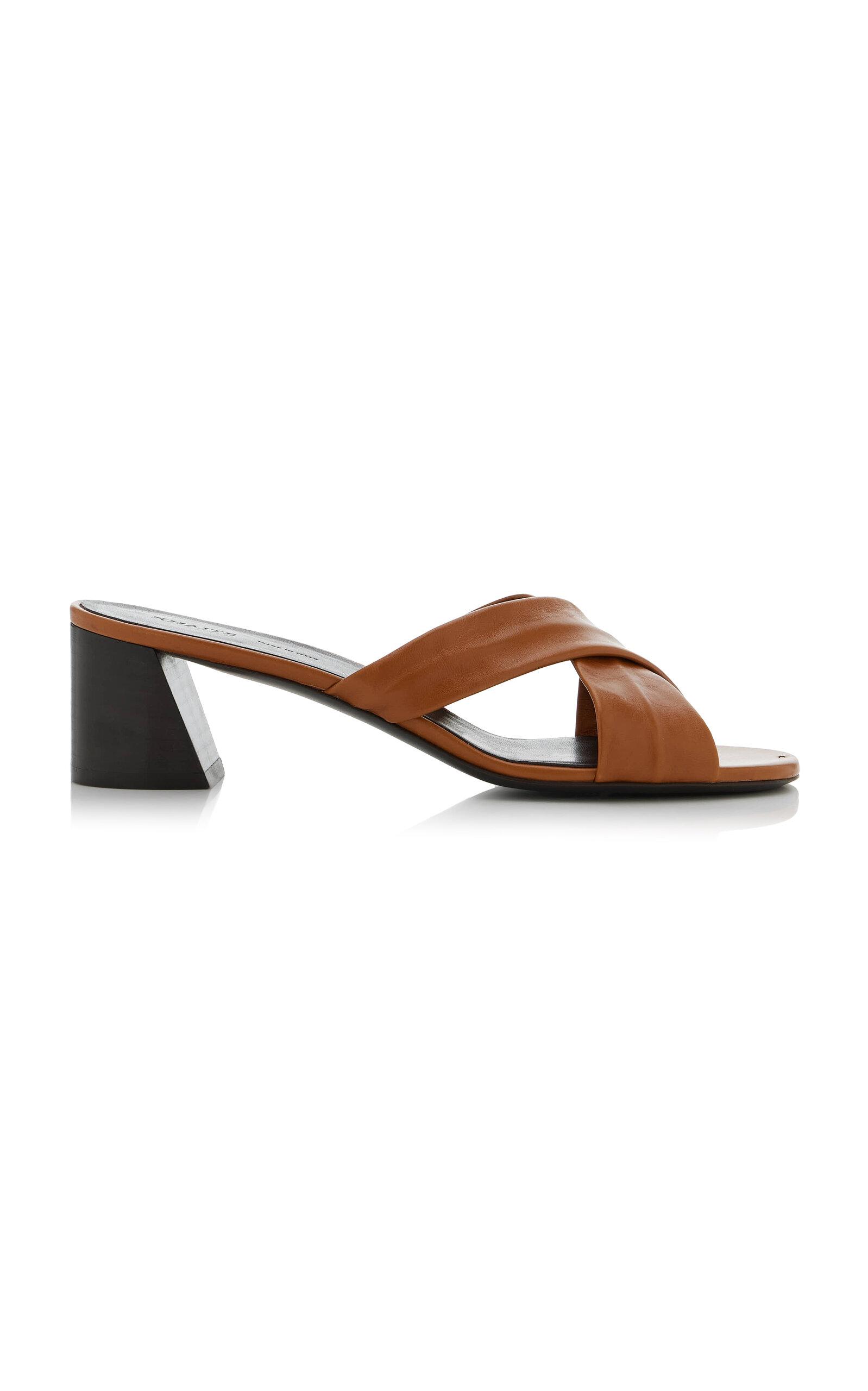 Khaite Liria Leather Sandals - Moda Operandi by KHAITE