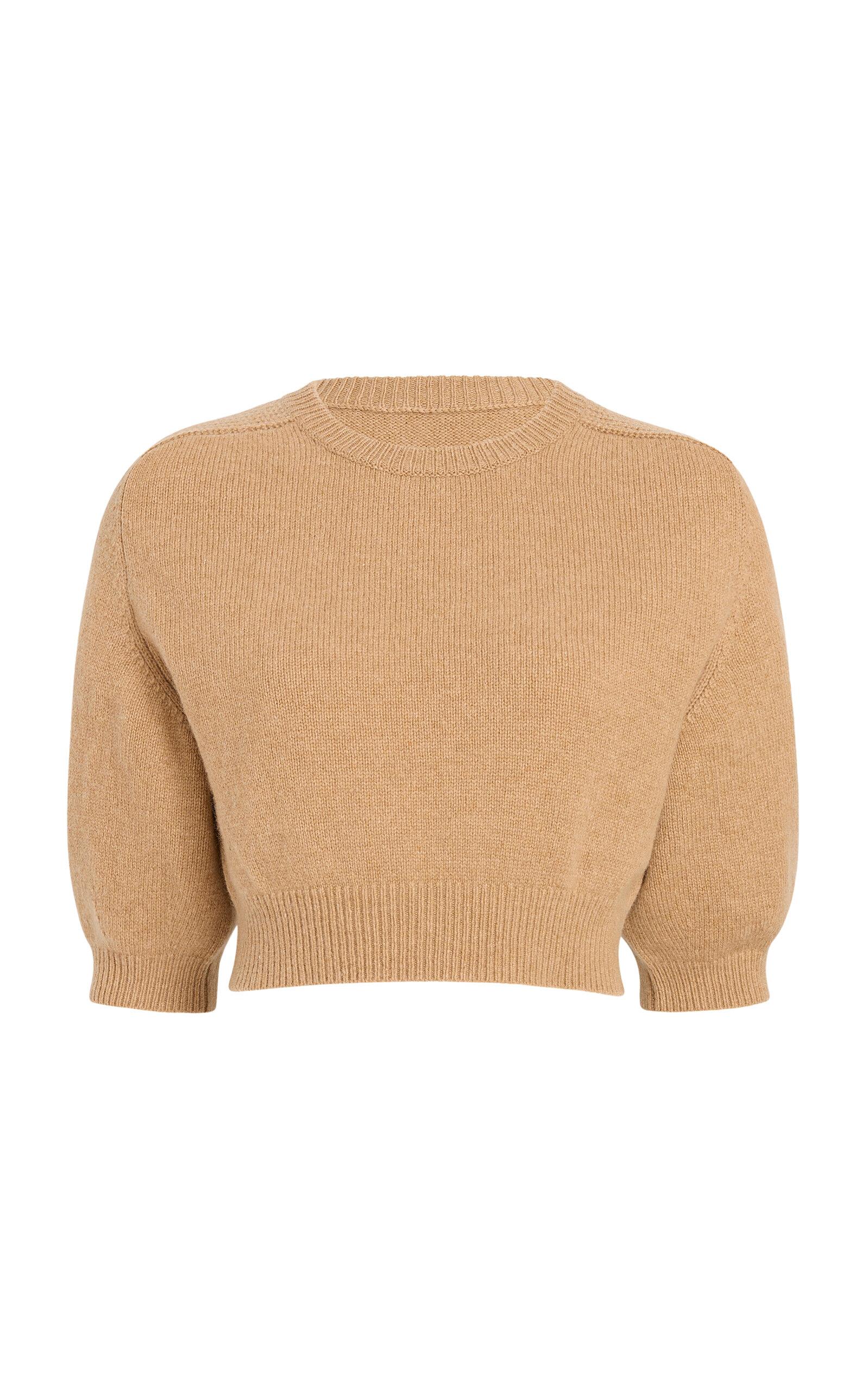 Khaite Lorelai Cropped Wool-Cashmere Sweater - Moda Operandi by KHAITE