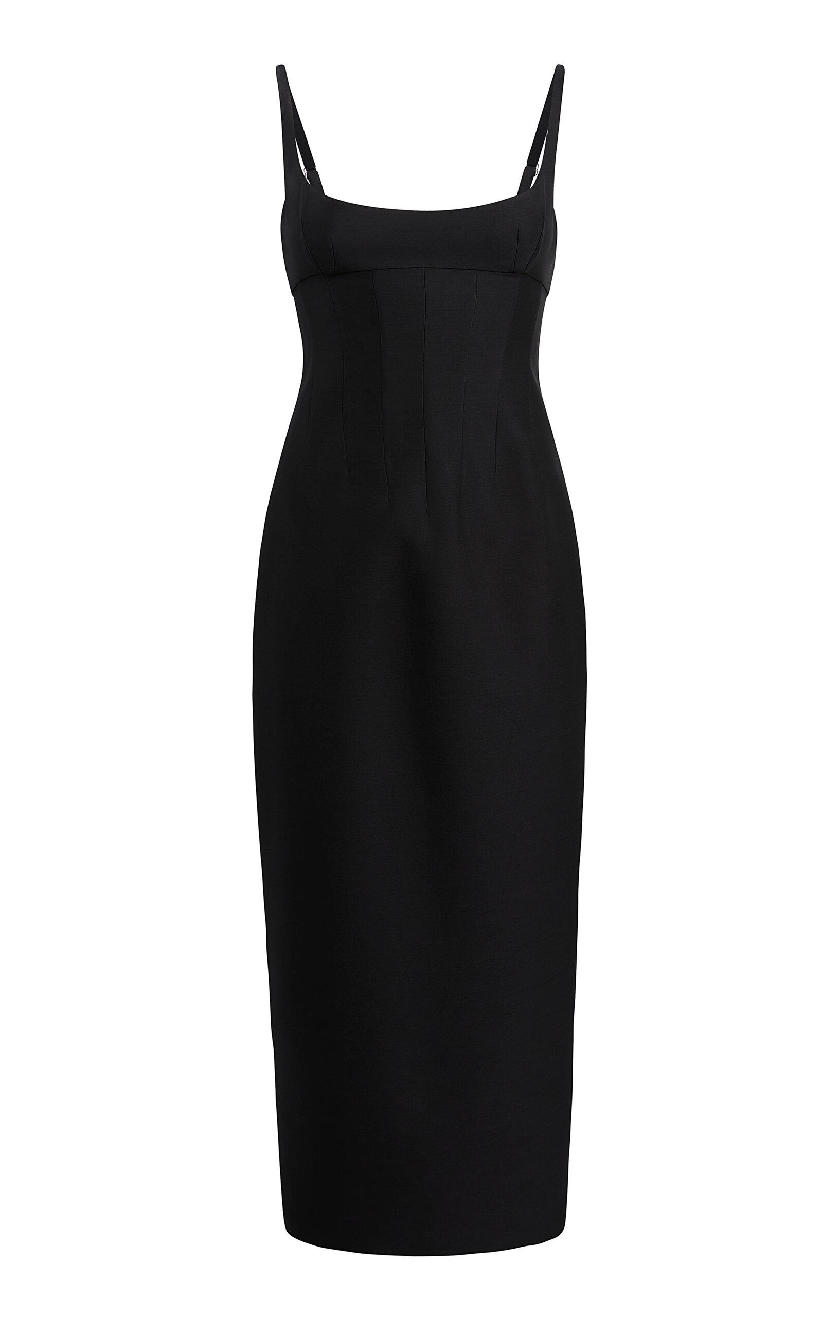 Khaite Lottle Scoop-Neck Silk-Wool Faille Maxi Dress - Moda Operandi by KHAITE