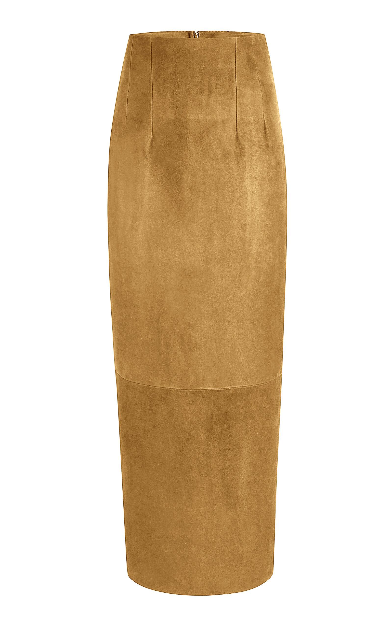 Khaite Loxley Suede Maxi Skirt - Moda Operandi by KHAITE