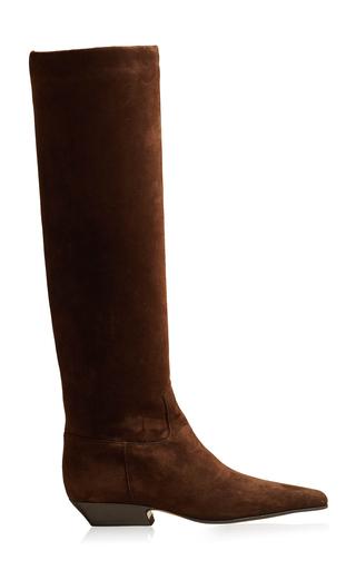 Khaite Marfa Suede Knee Boots - Moda Operandi by KHAITE