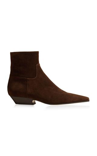 Khaite Marfa Suede Western Ankle Boots - Moda Operandi by KHAITE