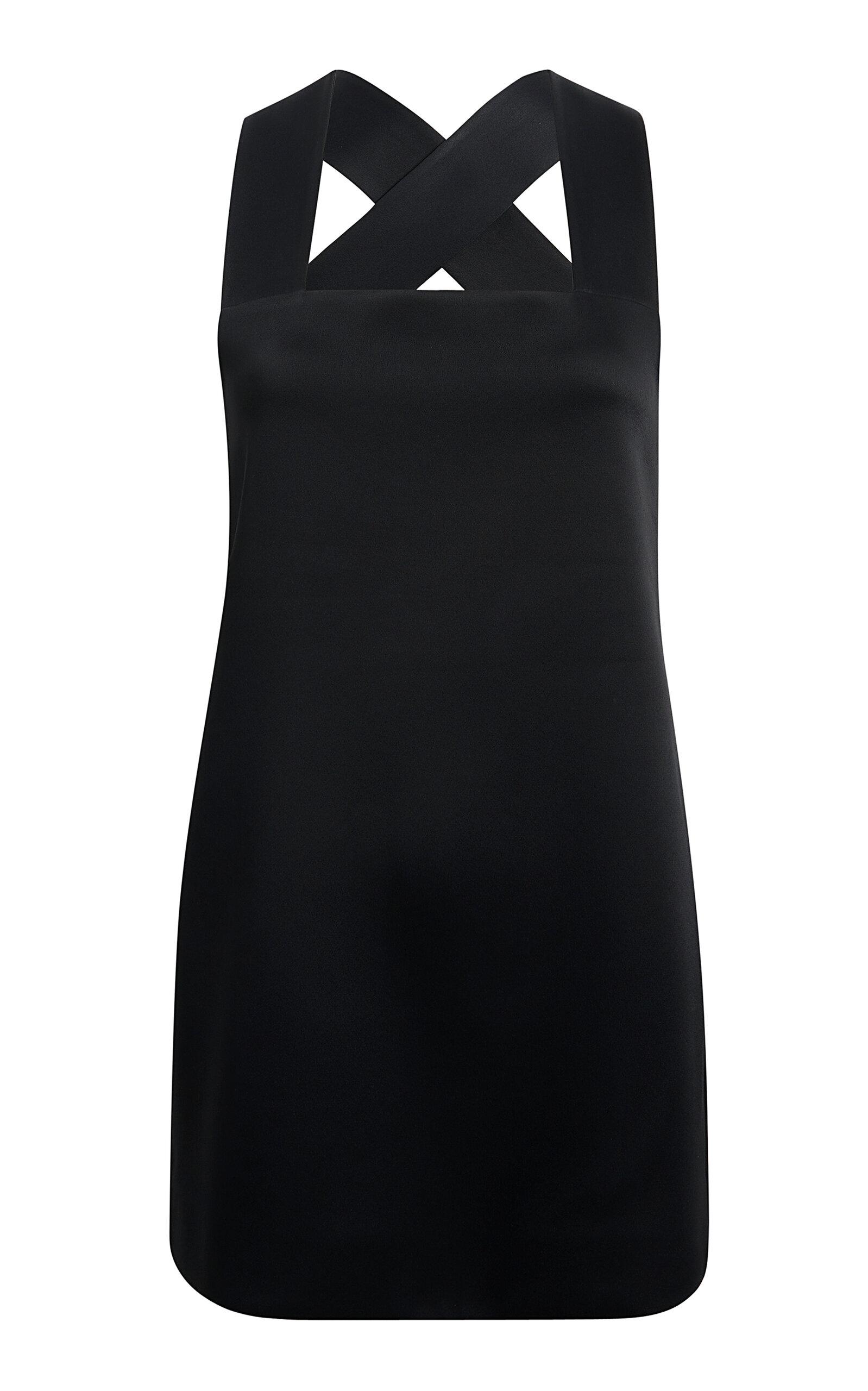 Khaite Mella Cross-Back Crepe-Satin Mini Dress - Moda Operandi by KHAITE