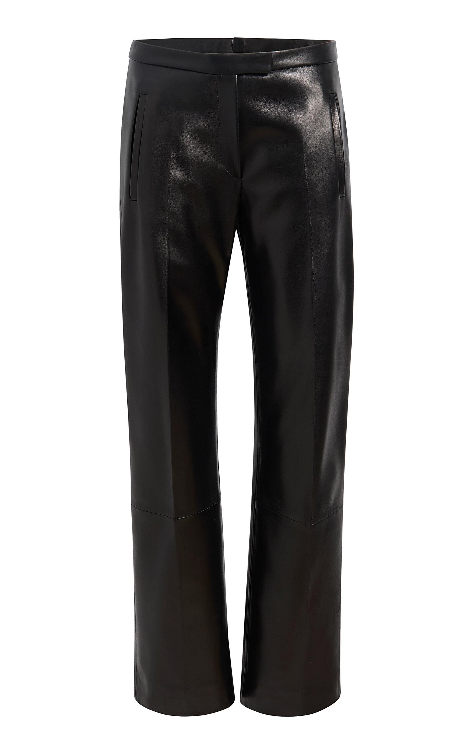 Khaite Miles Plongé Leather Straight-Leg Pants - Moda Operandi by KHAITE