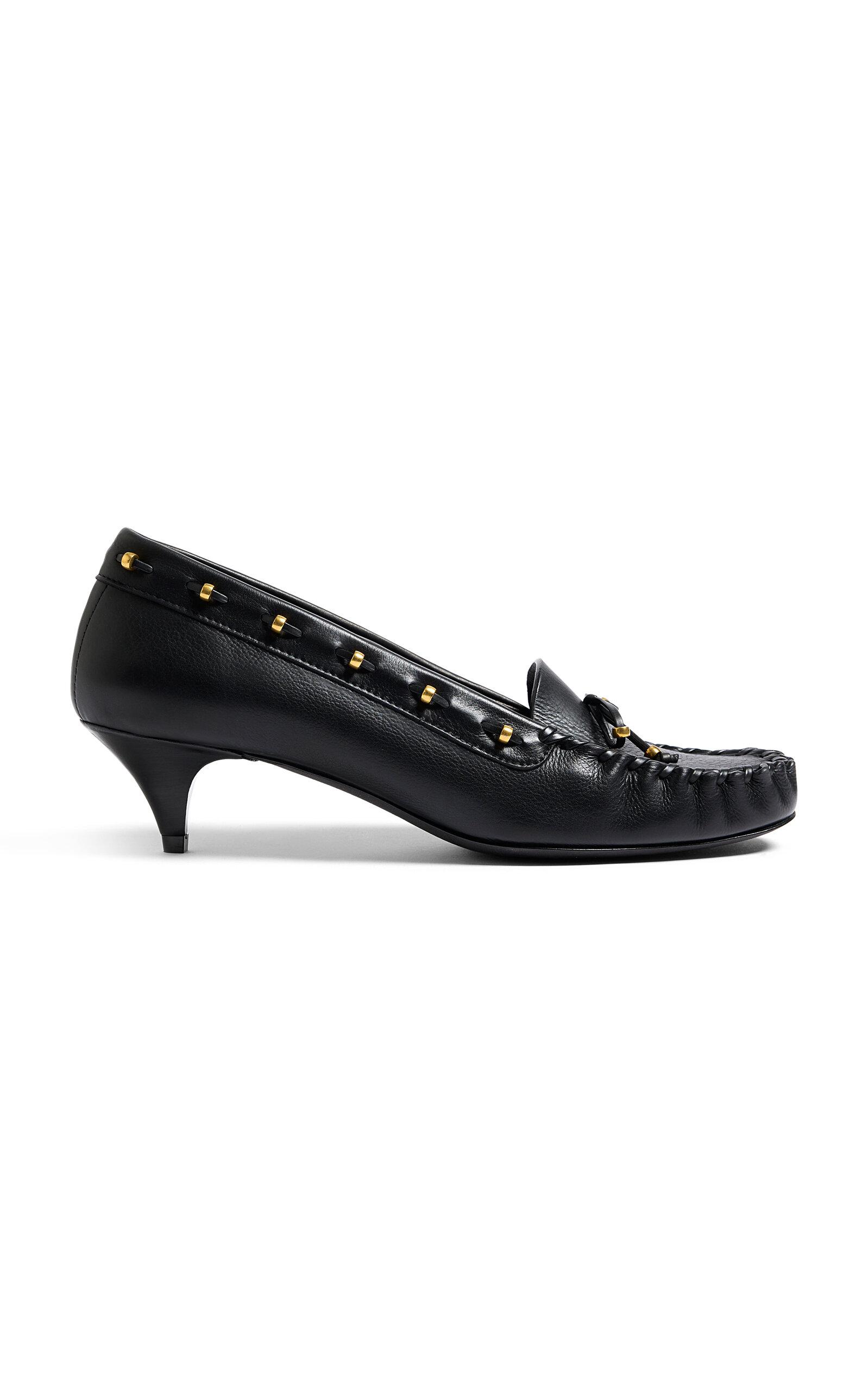 Khaite Milly Leather Moccasin Pumps - Moda Operandi by KHAITE