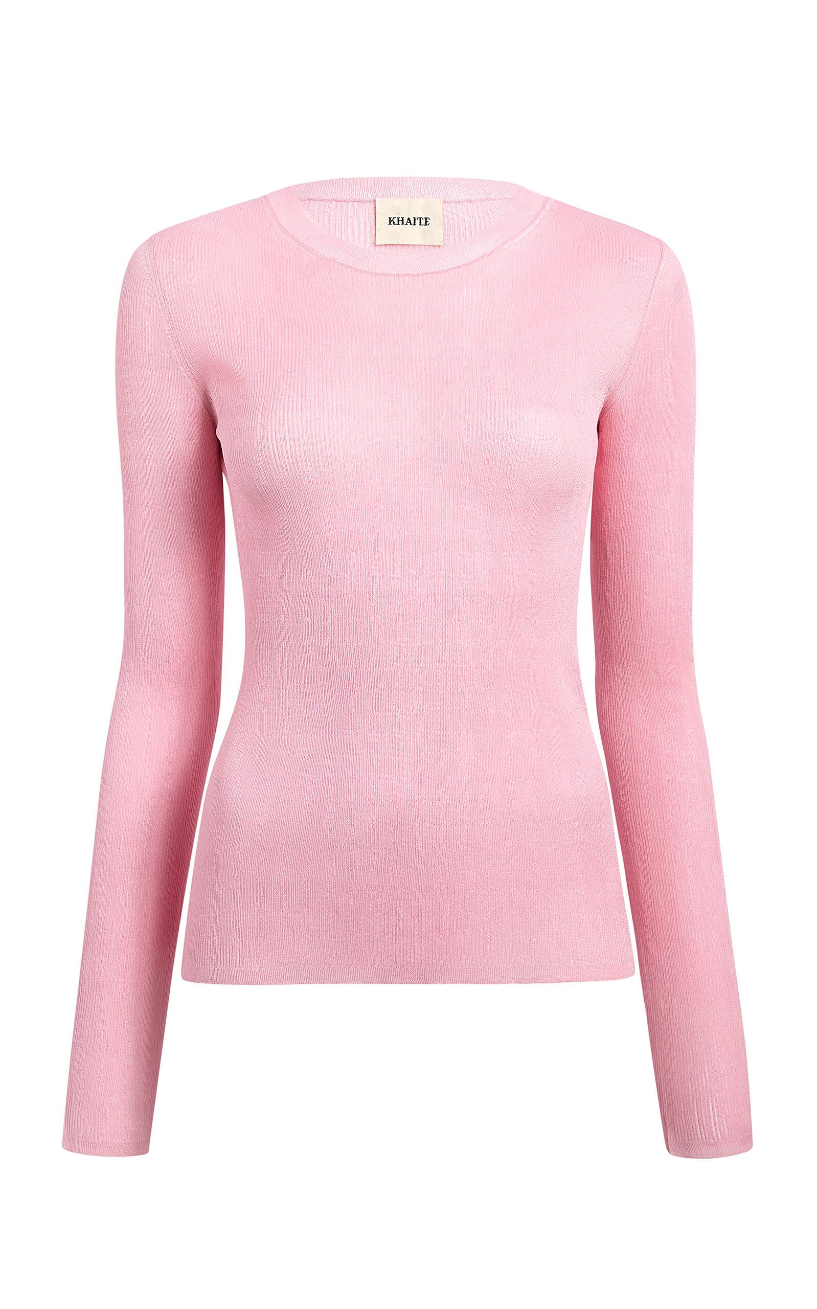 Khaite Mosi Ribbed Silk Top - Moda Operandi by KHAITE