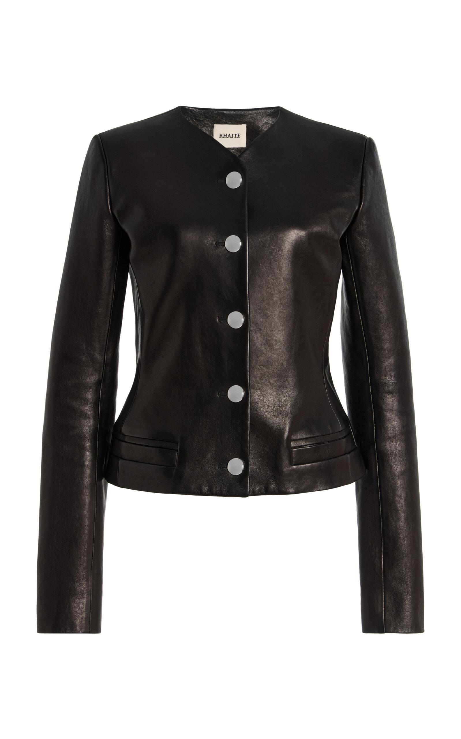 Khaite Nara Tailored Leather Jacket - Moda Operandi by KHAITE