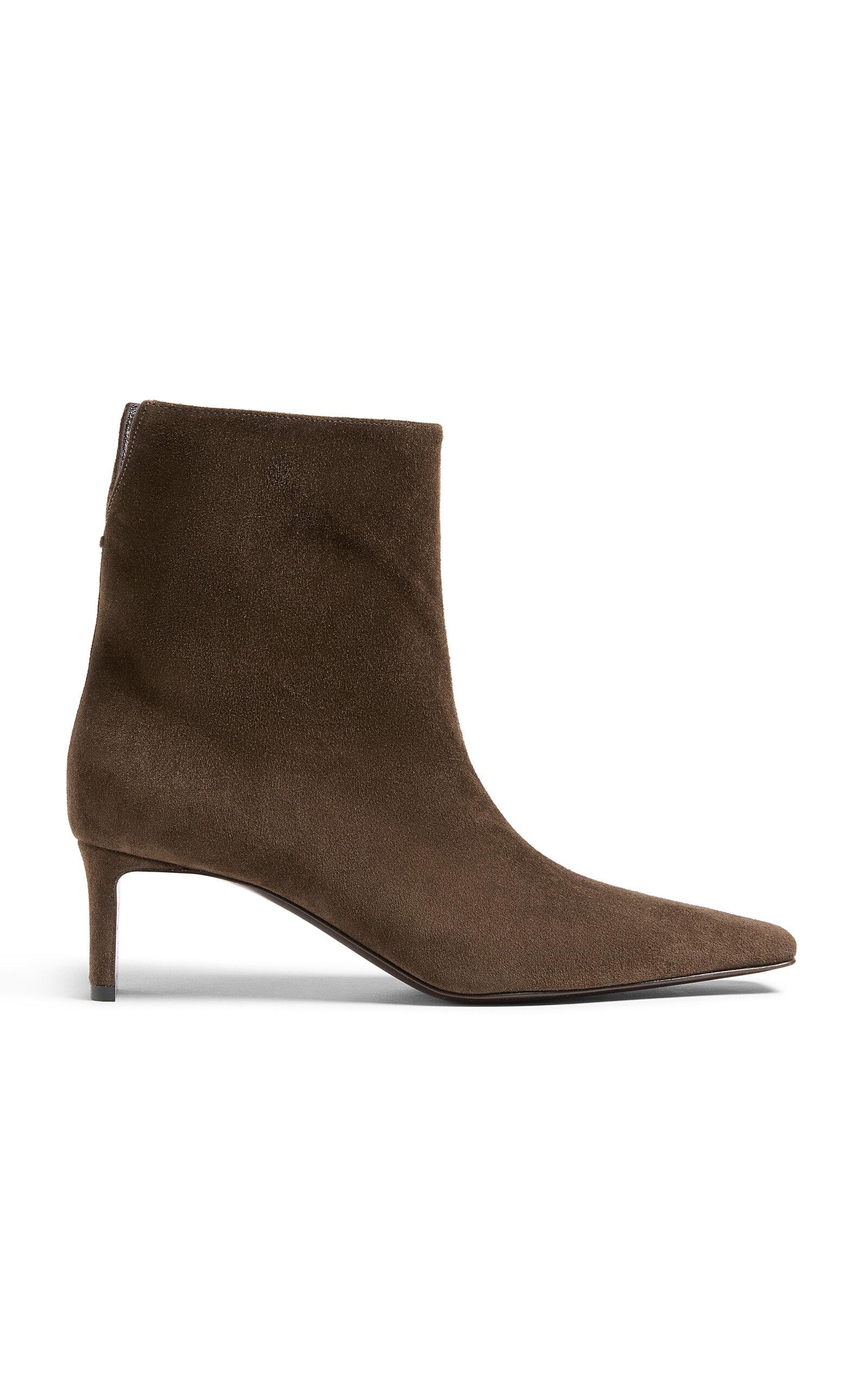 Khaite Ona Suede Ankle Boots - Moda Operandi by KHAITE