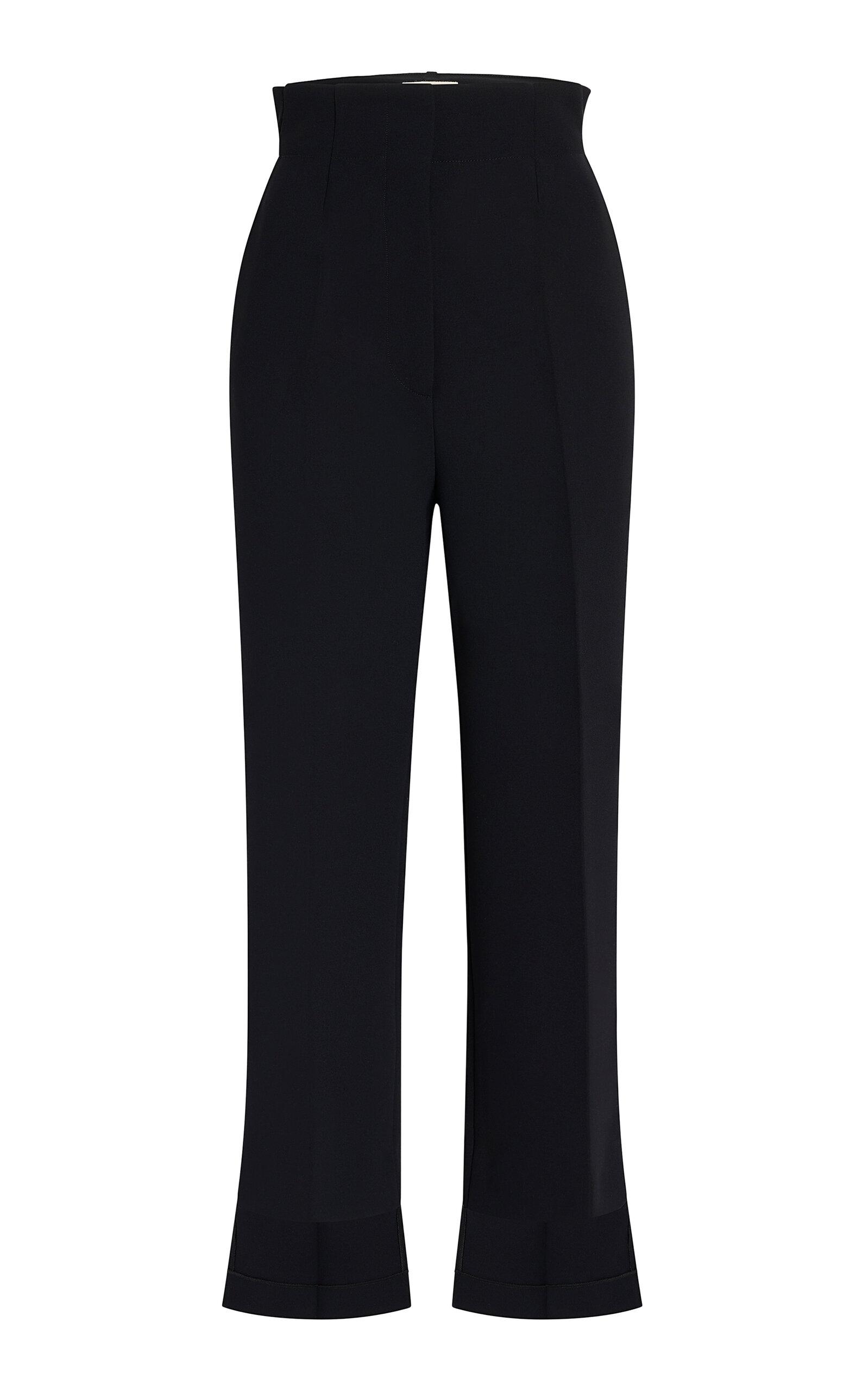 Khaite Rae High-Rise Crepe Cropped Trousers - Moda Operandi by KHAITE