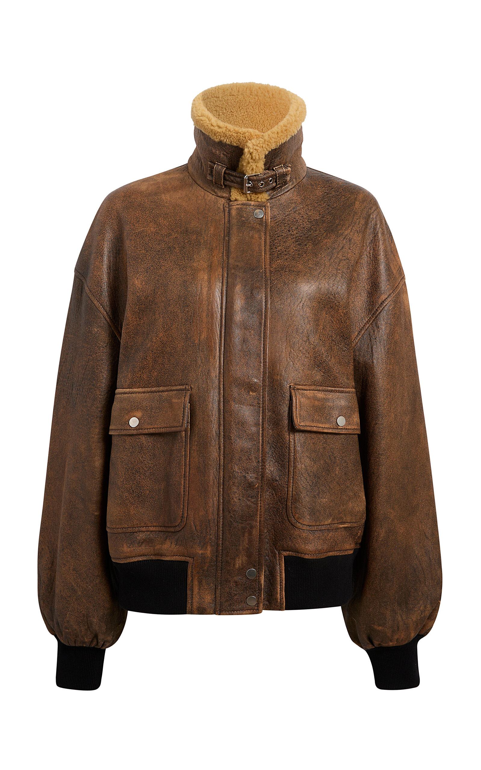 Khaite Sandor Leather Bomber Jacket -oda Operandi by KHAITE