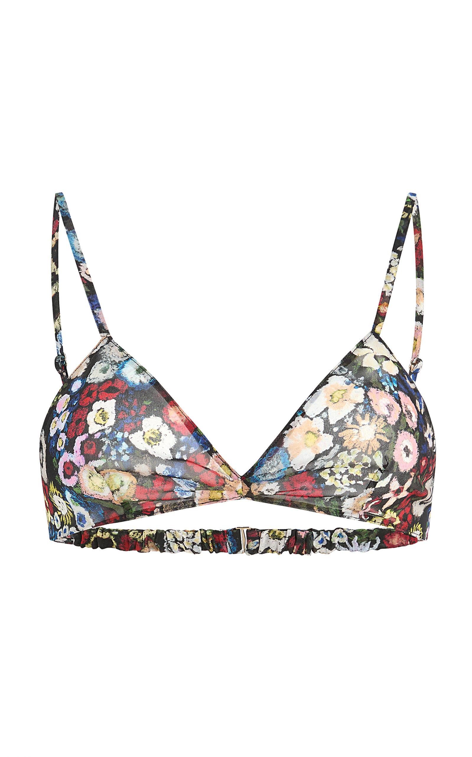 Khaite Talita Printed Silk Bralette - Moda Operandi by KHAITE