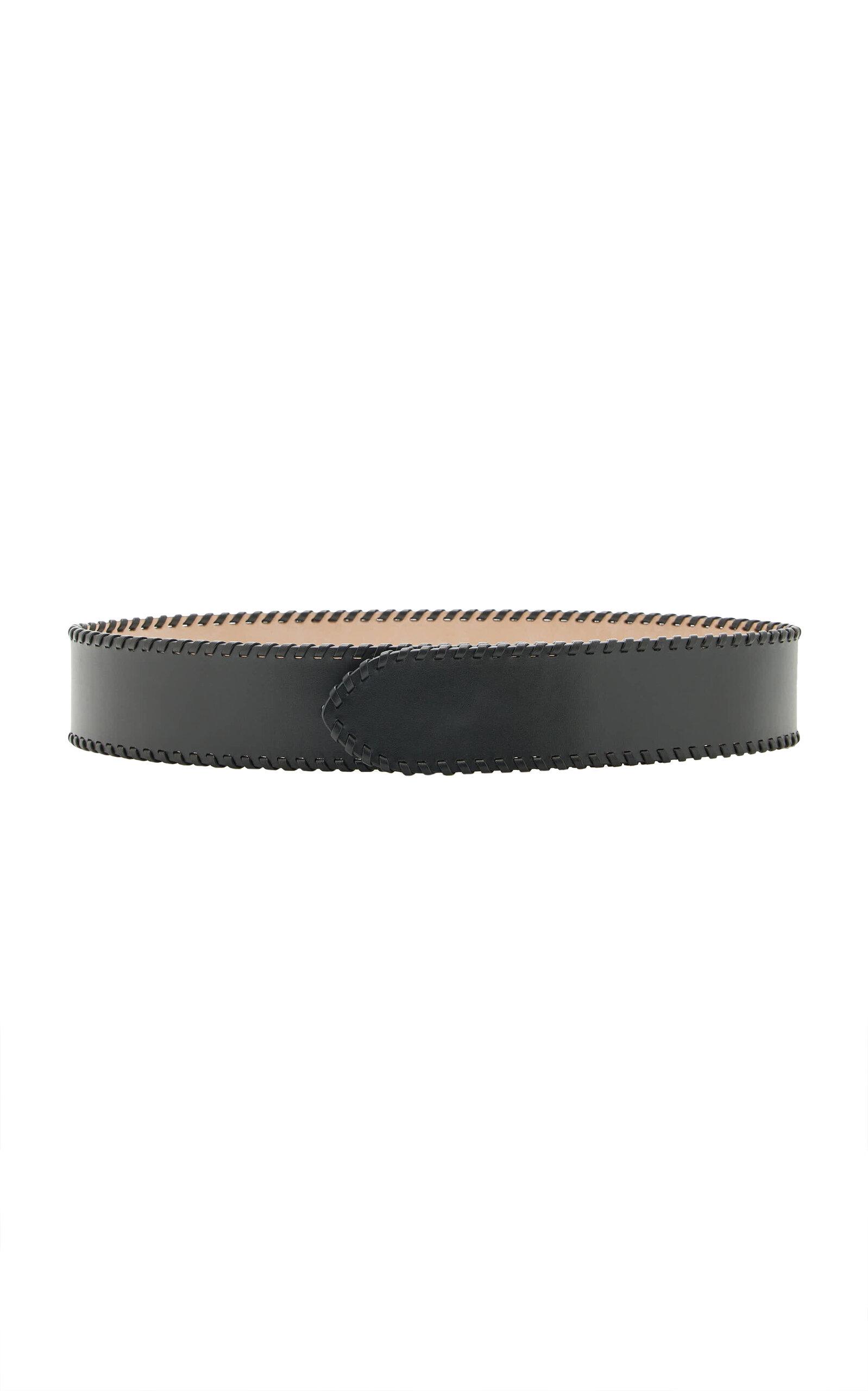 Khaite Theo Whipstitch Leather Belt - Moda Operandi by KHAITE