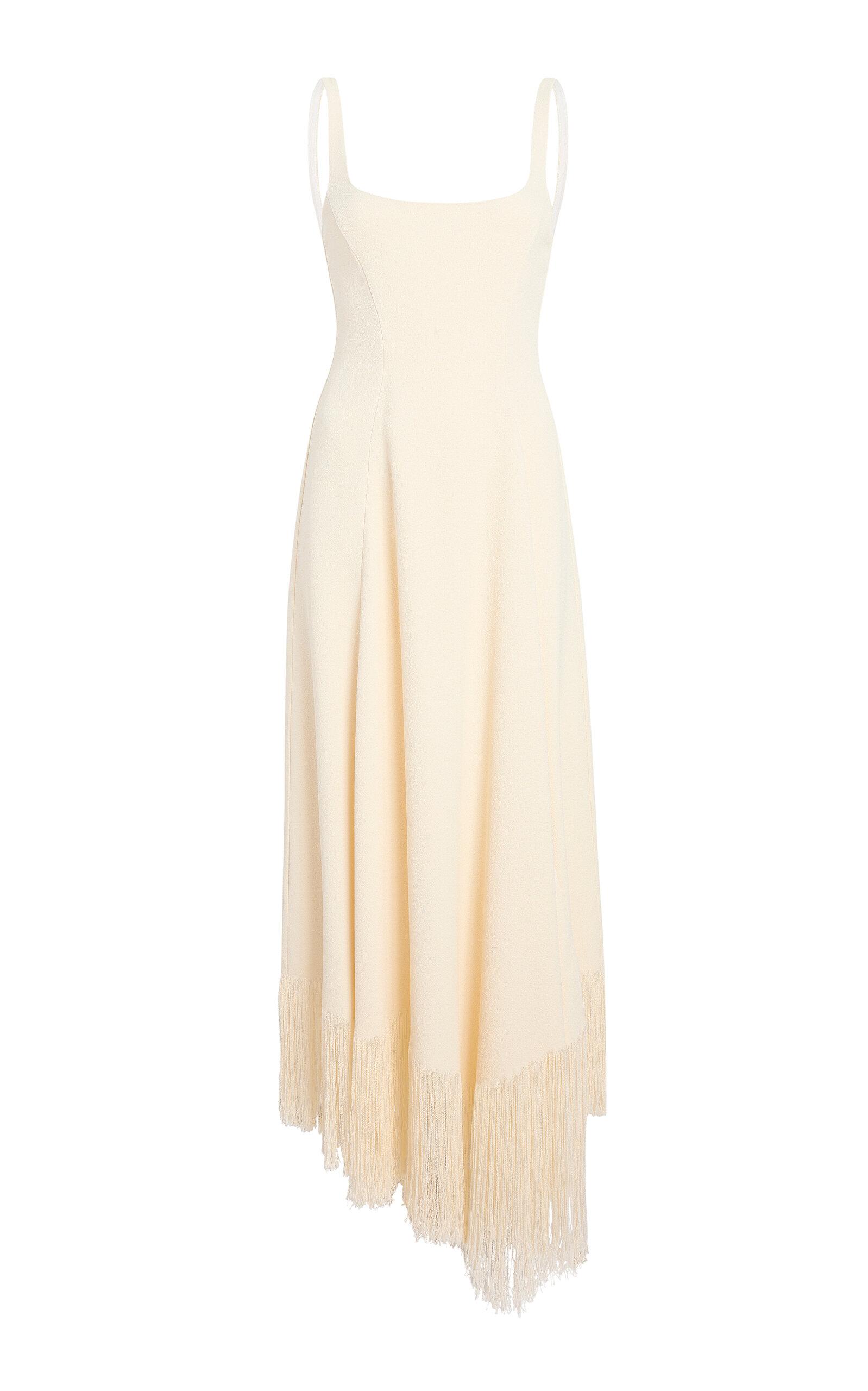 Khaite Vivian Fringed Crepe Maxi Dress - Moda Operandi by KHAITE