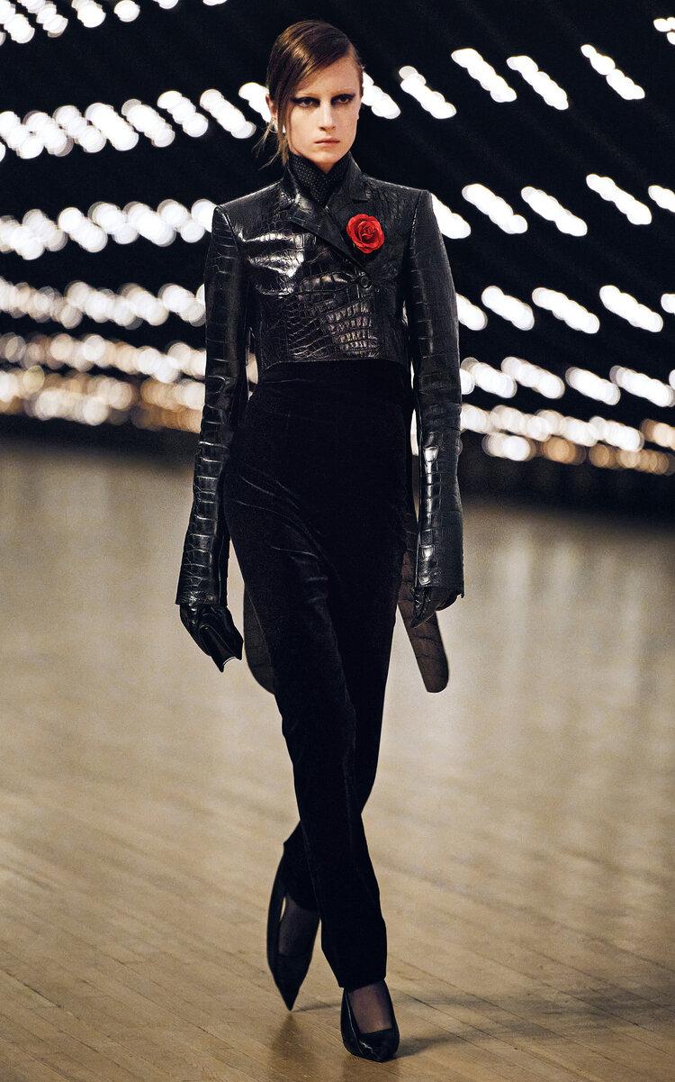 Khaite Worth Alligator-Embossed Leather Jacket - Moda Operandi by KHAITE