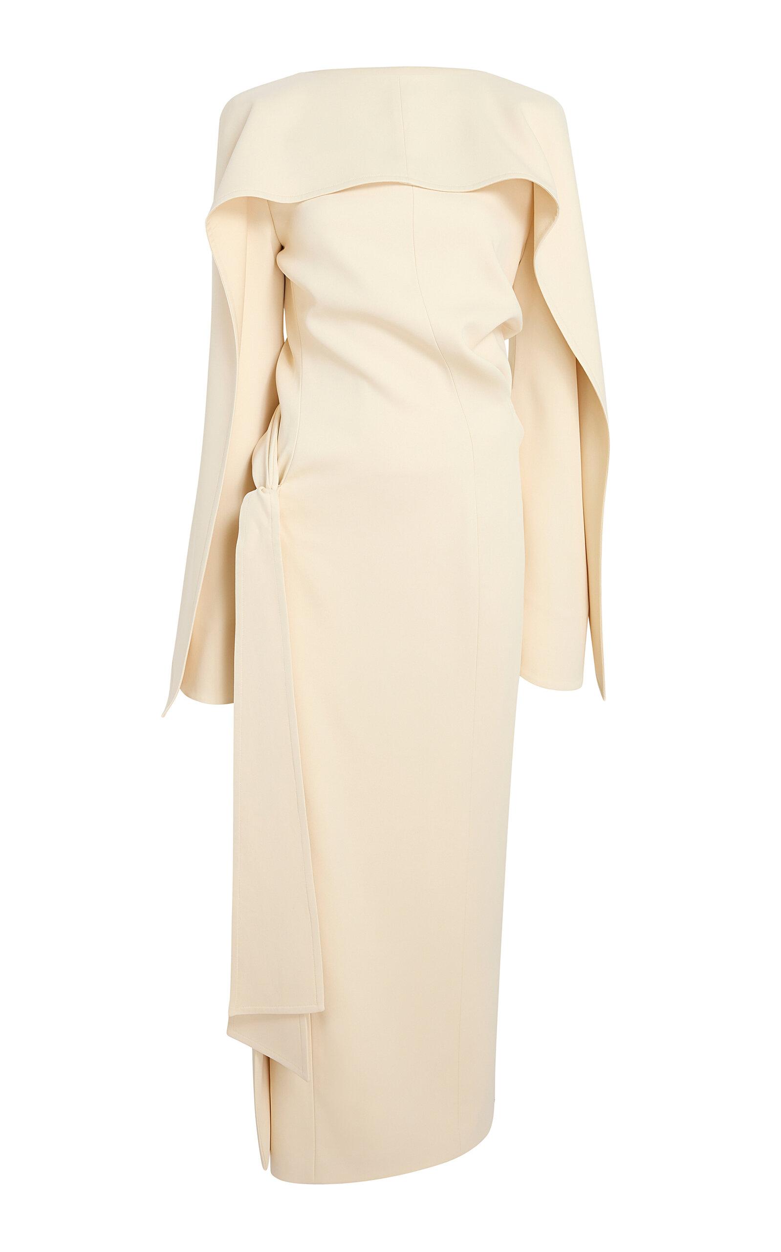 Khaite Yon Crepe Satin Midi Dress - Moda Operandi by KHAITE