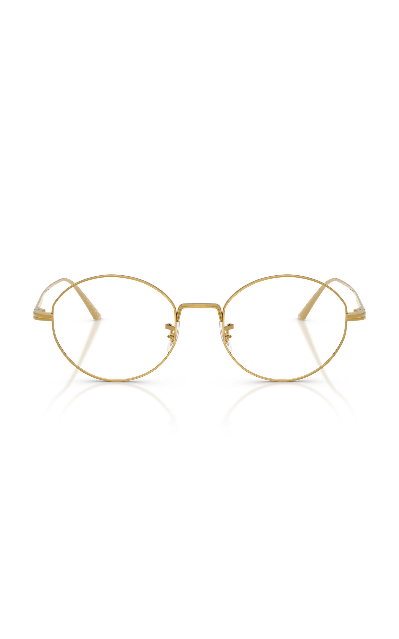 Khaite x Oliver Peoples 1994C Round-Frame Metal Glasses - Moda Operandi by KHAITE