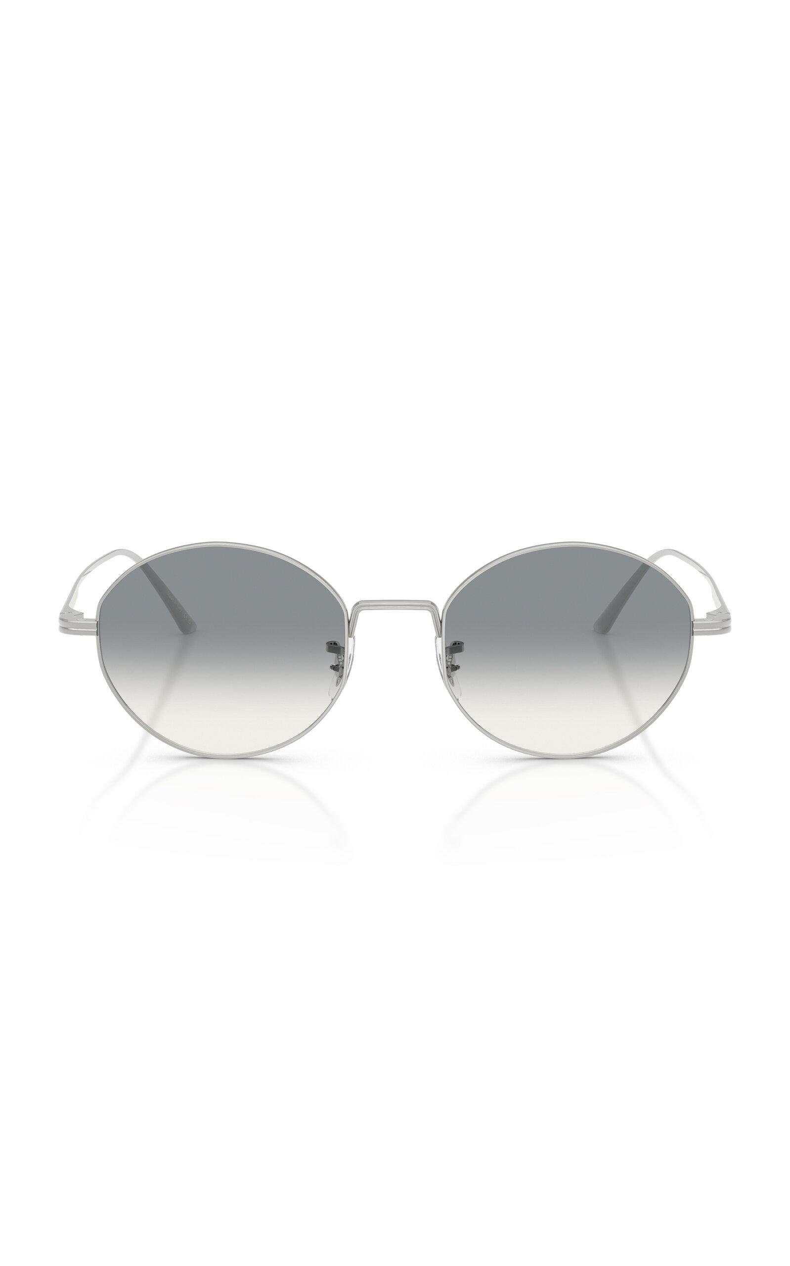 Khaite x Oliver Peoples 1994C Round-Frame Metal Sunglasses - Moda Operandi by KHAITE