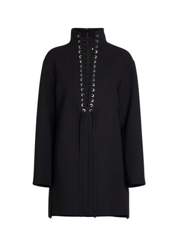 Lee lace-up crepe mini dress by KHAITE