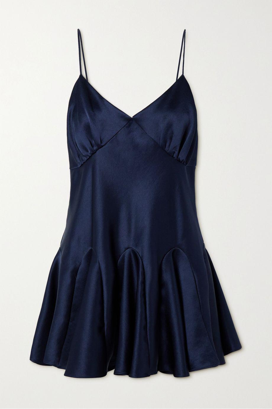 Liliana paneled satin mini dress by KHAITE