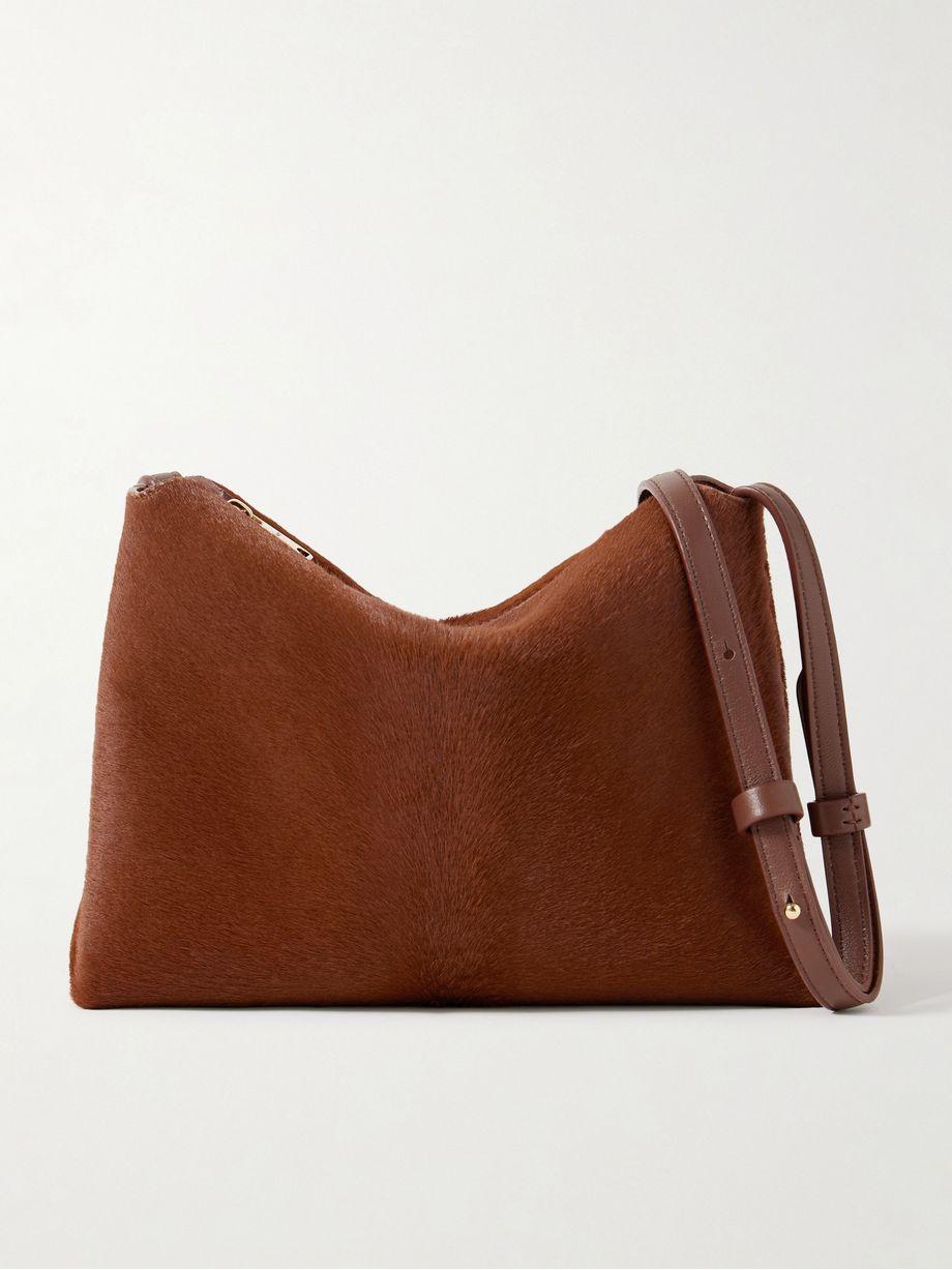 Lina medium calf hair shoulder bag by KHAITE