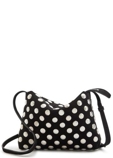 Lina medium studded suede cross-body bag by KHAITE