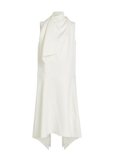 Loell draped crepe de chine midi dress by KHAITE