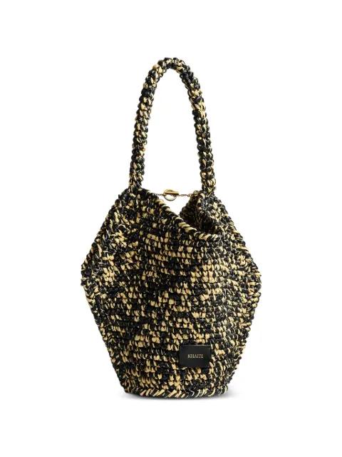 Lotus logo-patch tote bag by KHAITE