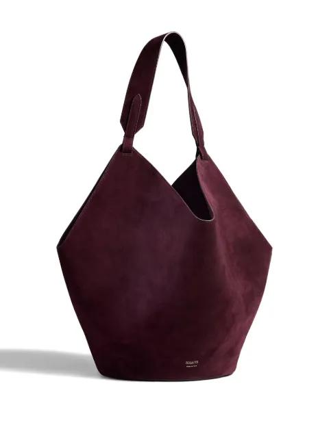 Lotus medium leather tote bag by KHAITE