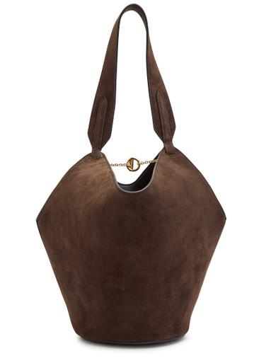 Lotus mini suede tote bag by KHAITE