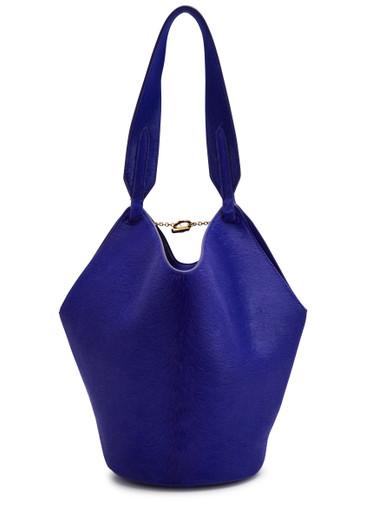 Lotus mini suede tote bag by KHAITE