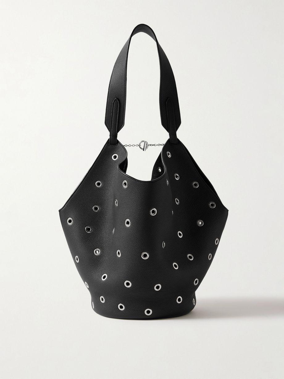 Lotus small embellished textured-leather tote by KHAITE