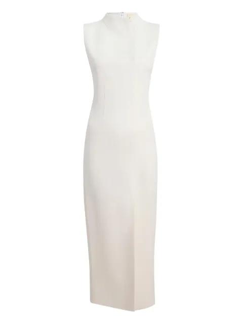 Lowen high-neck slit midi dress by KHAITE