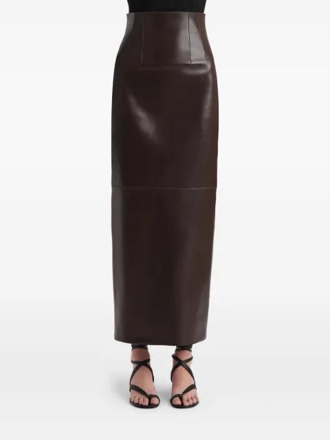 Loxley lambskin high-waisted maxi skirt by KHAITE