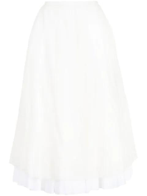 Luca A-line midi skirt by KHAITE