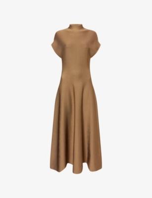 Lyra Zip-Neck Knitted Midi Dress by KHAITE