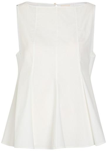 Marita peplum cotton-poplin top by KHAITE