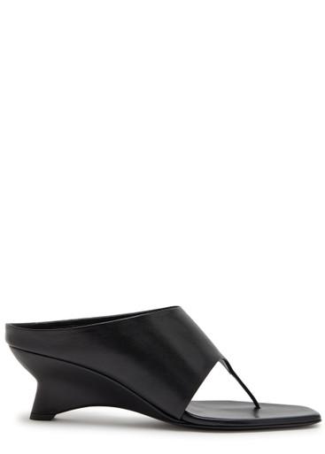 Marlow 55 leather mules by KHAITE