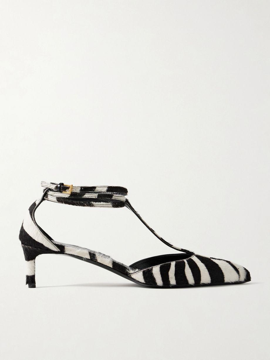 Mia zebra-print calf hair pumps by KHAITE