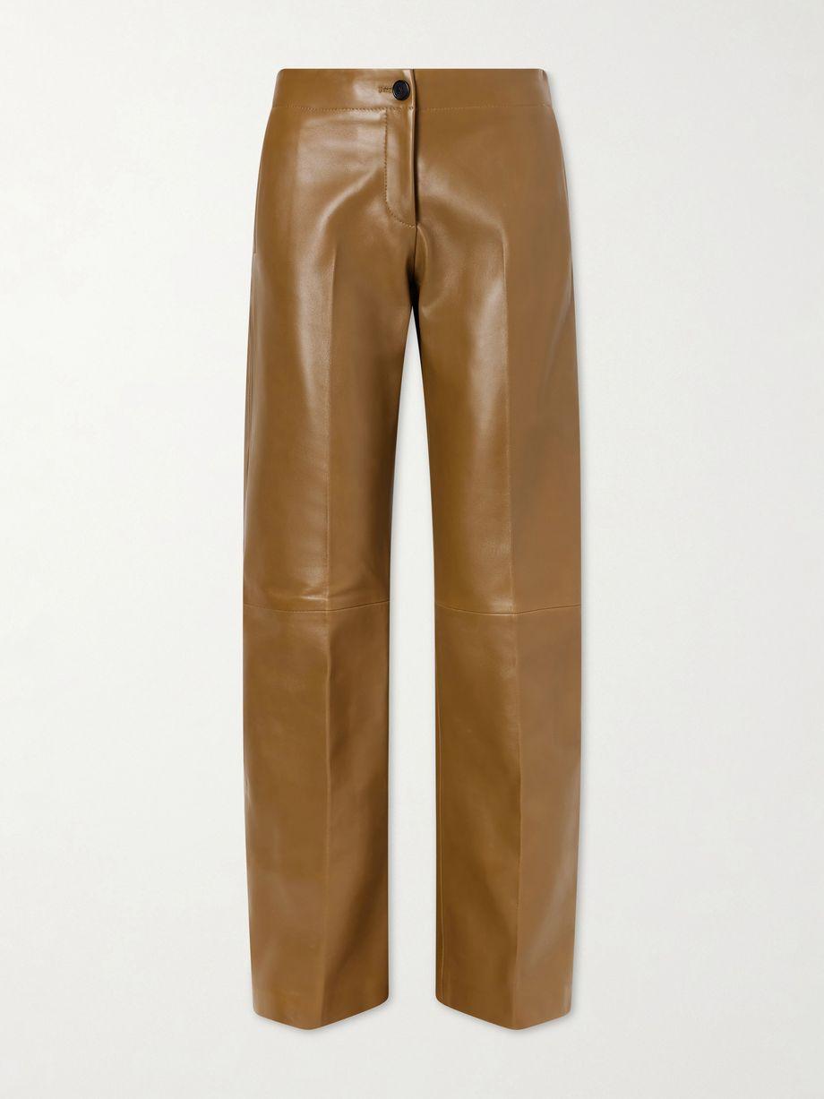 Mita leather straight-leg pants by KHAITE