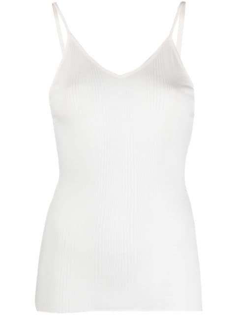 Mona semi-sheer tank top by KHAITE