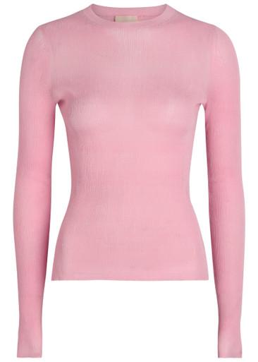 Mosi fine-knit silk top by KHAITE