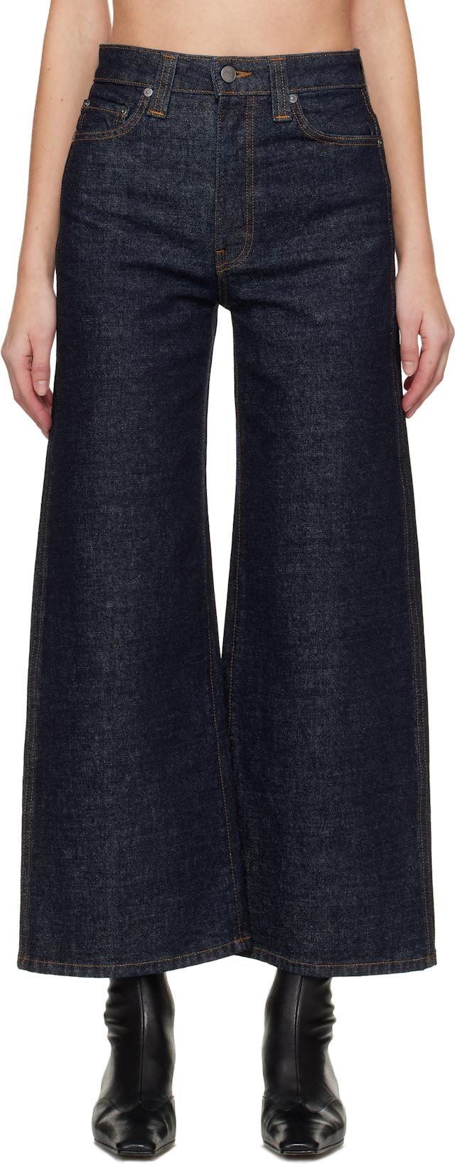 Navy Delina Jeans by KHAITE