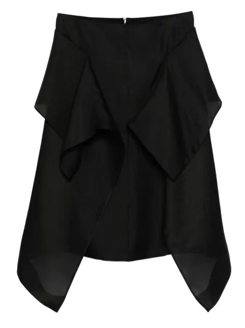 Nina ruffled silk skirt by KHAITE